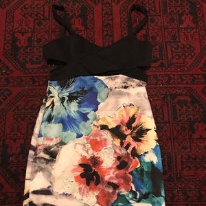 Zara cut out floral dress